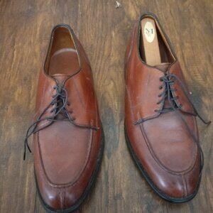 Mens Allen Edmonds Bradley Brown Leather Oxford loafers Split Toe sz 10.5
